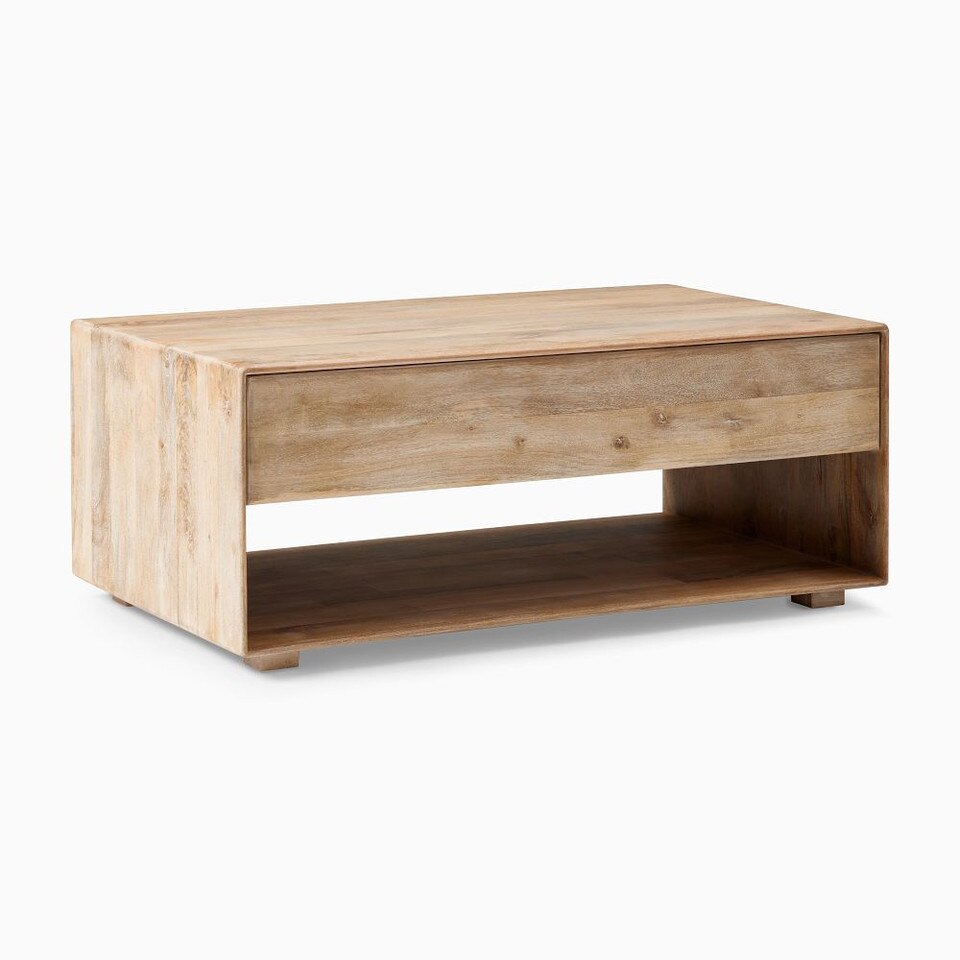 Anton Solid Wood Storage Coffee Table West Elm UK
